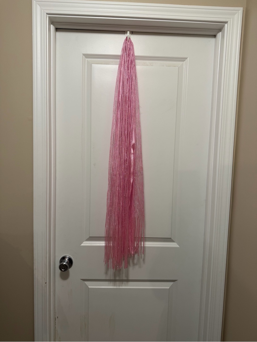 Delicate Pink Fringe Scarf Wrap